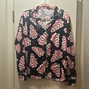 Holiday Christmas Tree Pajama Top